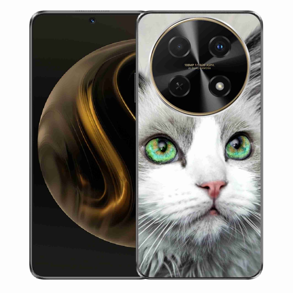 Gelový kryt mmCase na Huawei Nova 12i - kočičí pohled