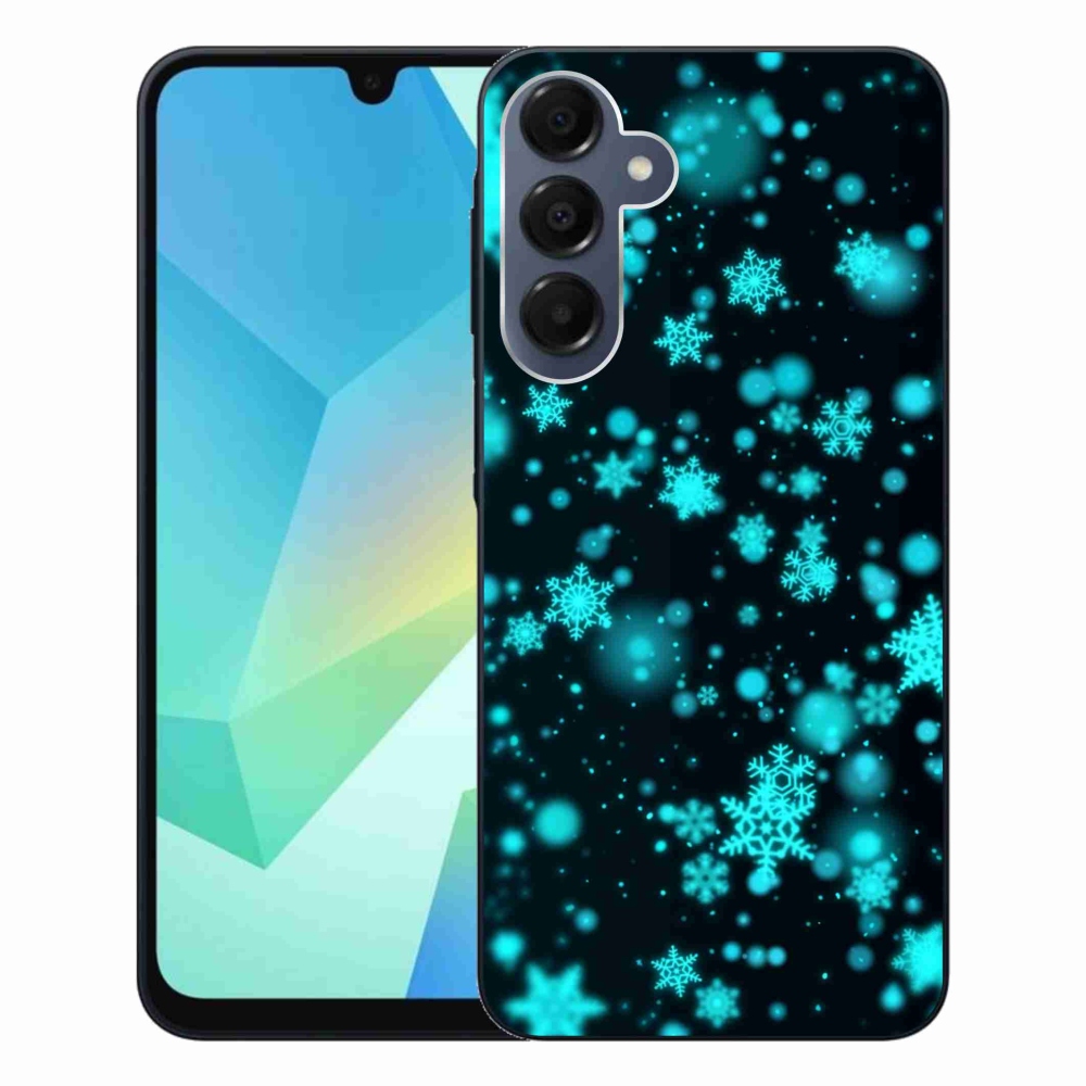 Gelový kryt mmCase na Samsung Galaxy A16 4G/5G - sněhové vločky 1