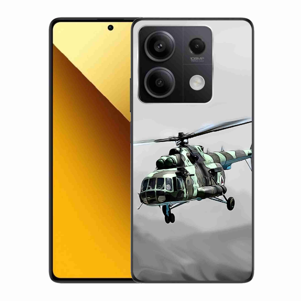 Gelový kryt mmCase na Xiaomi Redmi Note 13 5G - vojenský vrtulník