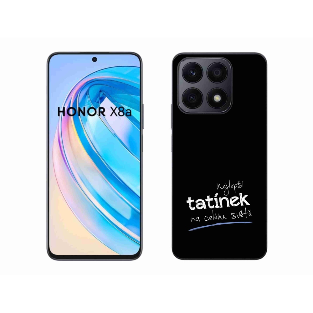 Gelový kryt mmCase na Honor X8a - nejlepší tatínek 4 černé pozadí