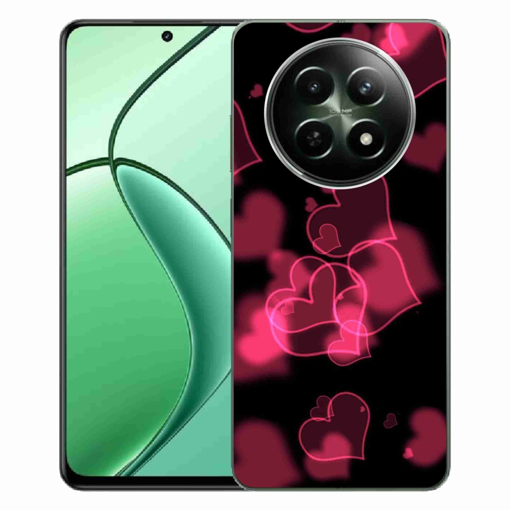 Gelový kryt mmCase na Realme 12 5G/12x 5G - červená srdíčka
