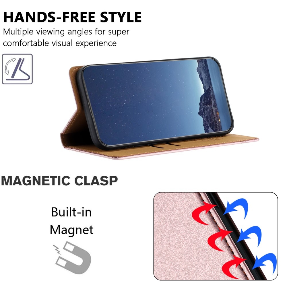 L-Shaped knížkové pouzdro na Honor 400 Lite - růžovozlaté