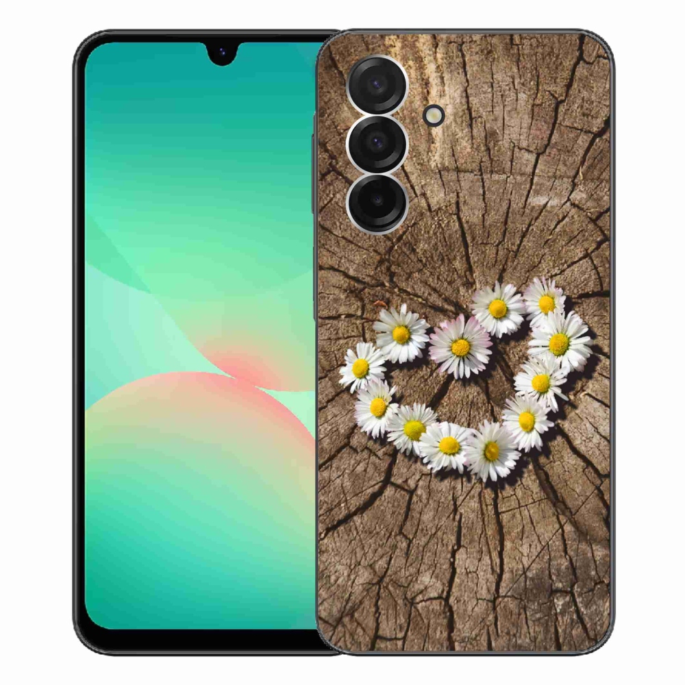 Gelový kryt mmCase na Samsung Galaxy A26 5G - srdce z kopretin