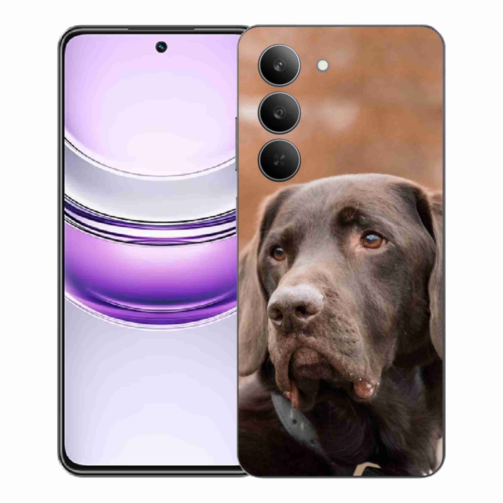 Gelový kryt mmCase na Realme 14x 5G - hnědý labrador