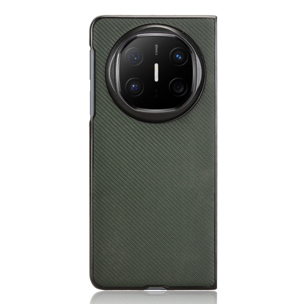 Textury plastový kryt s umělou kůží na Huawei Mate X6 - zelený