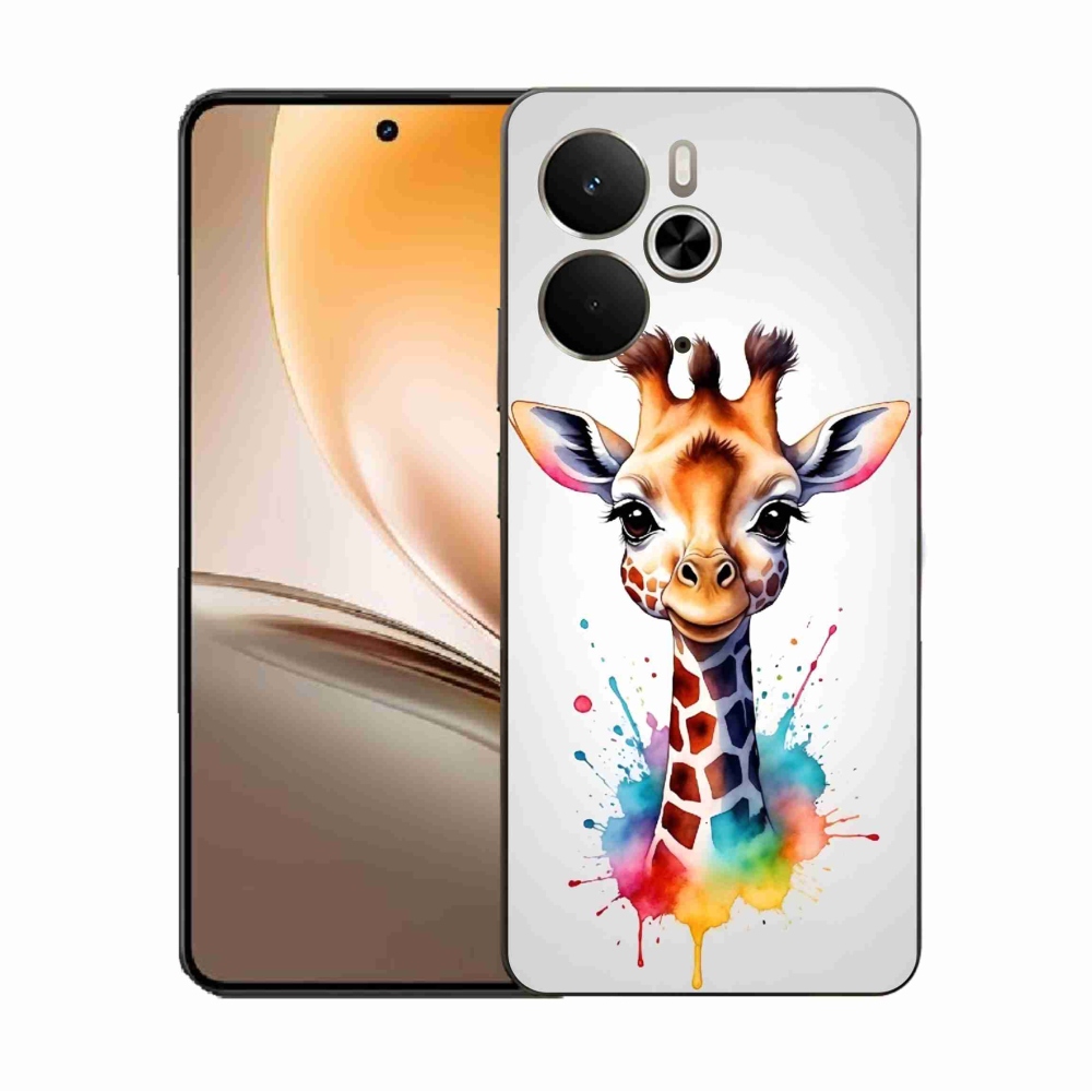 Gelový kryt mmCase na Realme 14 5G - žirafa 1