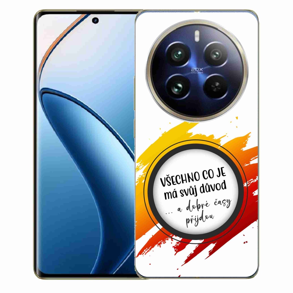Gelový kryt mmCase na Realme 12 Pro 5G/12 Pro+ 5G - citát 3 bílé pozadí