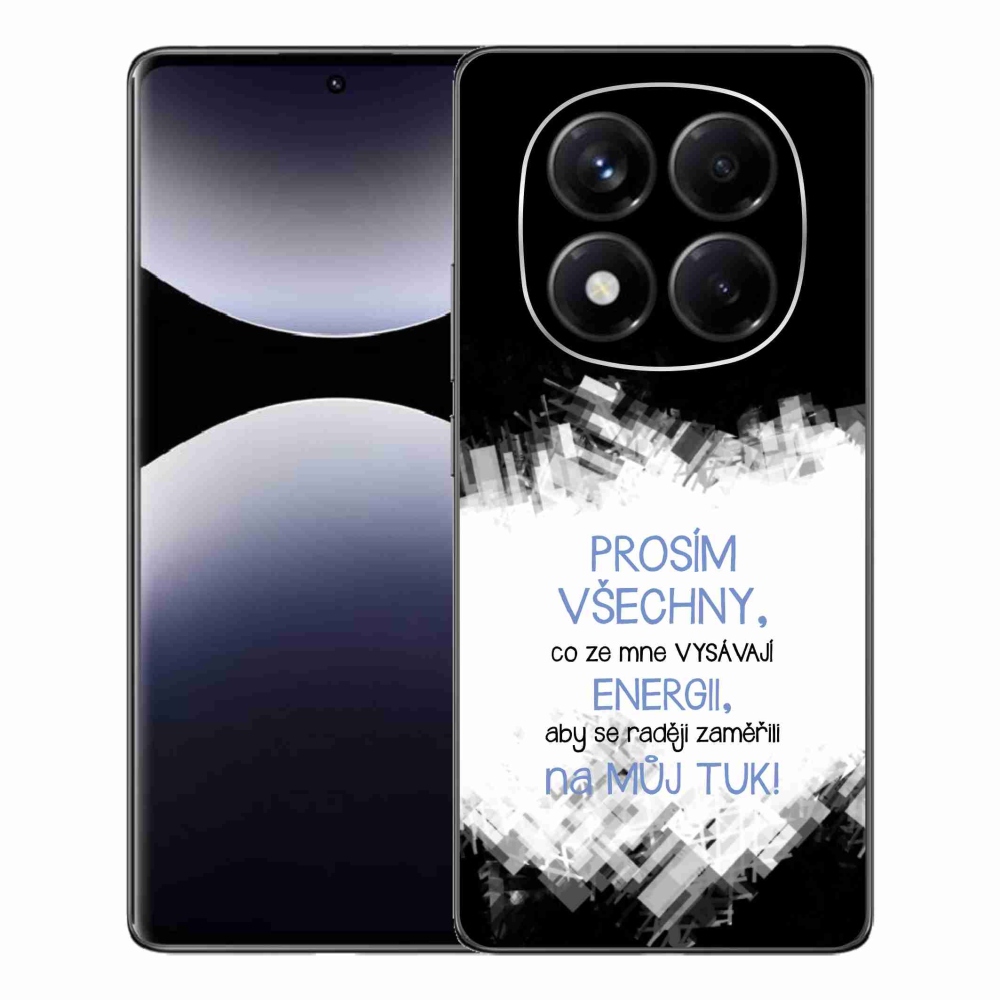 Gelový kryt mmCase na Xiaomi Redmi Note 14 Pro - vtipný text 1 modrý
