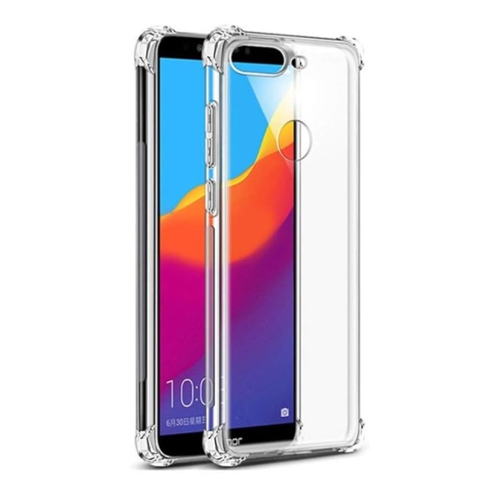 Průhledný gelový obal s vyztuženými rohy na Honor 7A/Huawei Y6 Prime (2018)