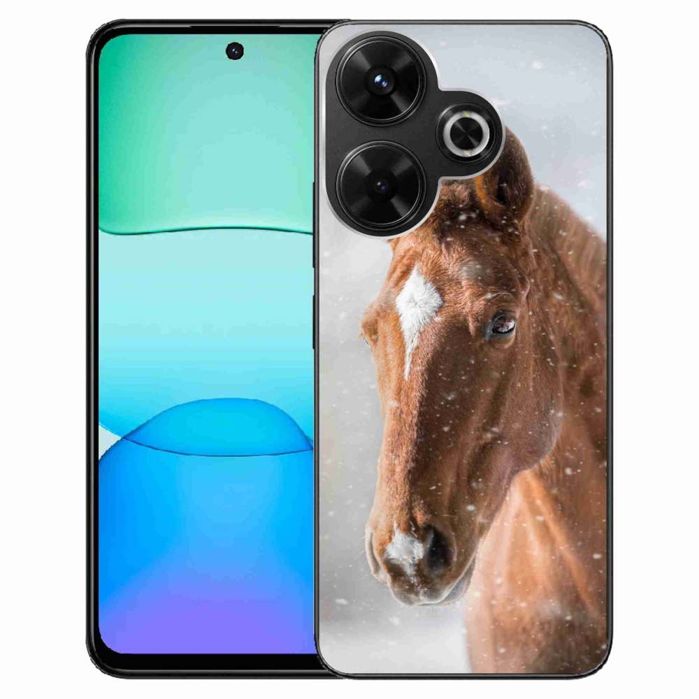 Gelový kryt mmCase na Xiaomi Redmi 13 4G/Poco M6 4G - hnědý kůň 2