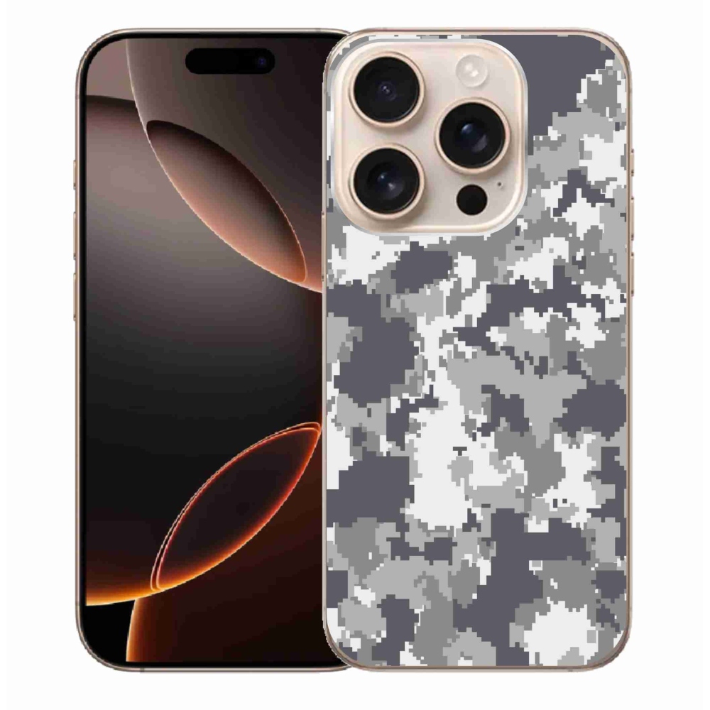Gelový kryt mmCase na iPhone 16 Pro Max - maskáčový vzor 2