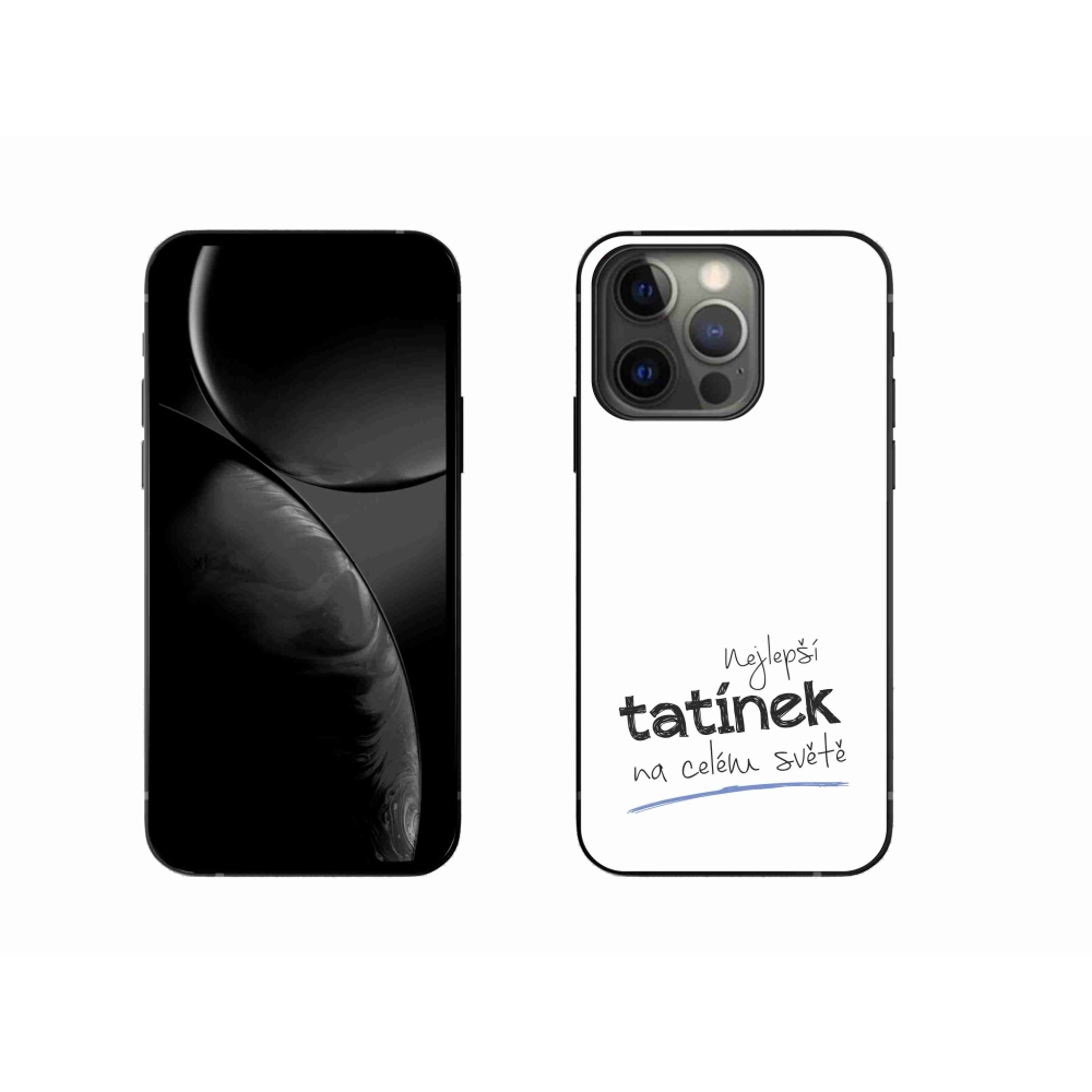 Gelový kryt mmCase na iPhone 13 Pro 6.1 - nejlepší tatínek 4 bílé pozadí
