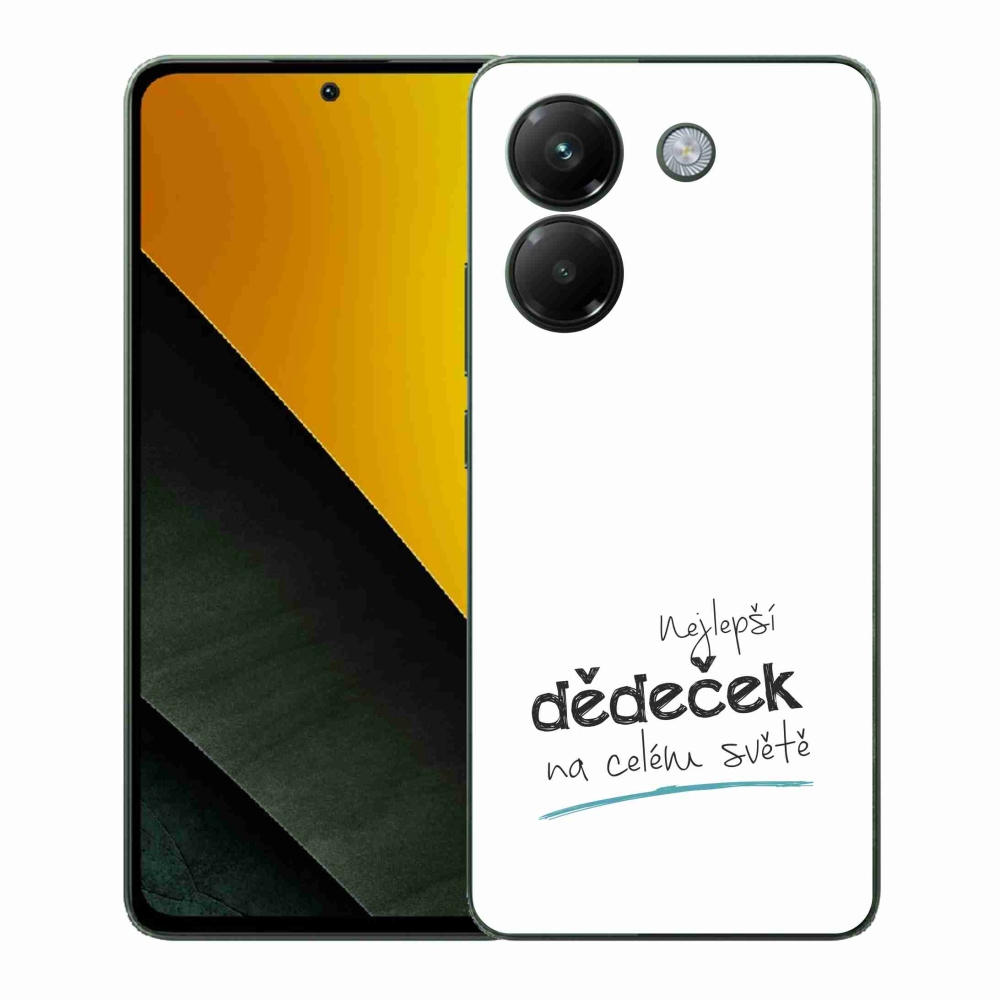 Gelový kryt mmCase na Xiaomi Poco M7 Pro 5G - nejlepší dědeček 3 bílé pozadí