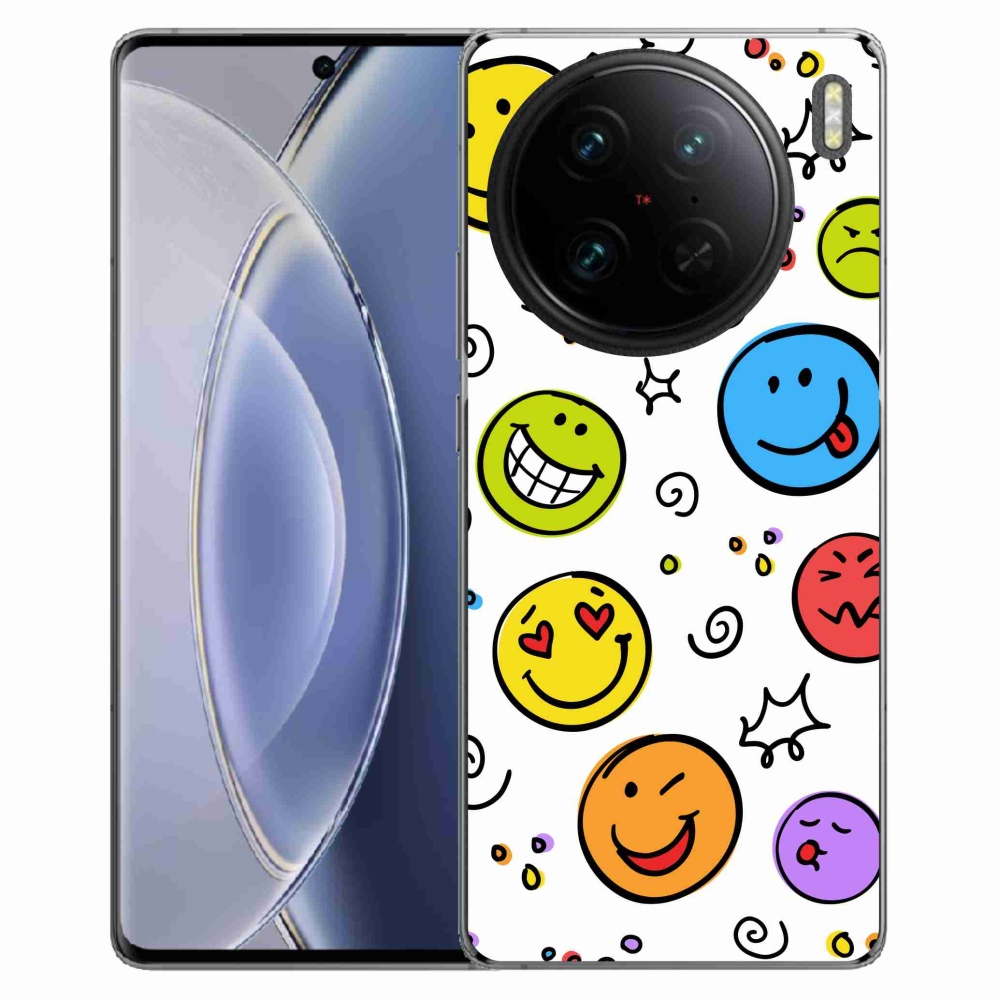 Gelový kryt mmCase na Vivo X90 Pro - smajlíci
