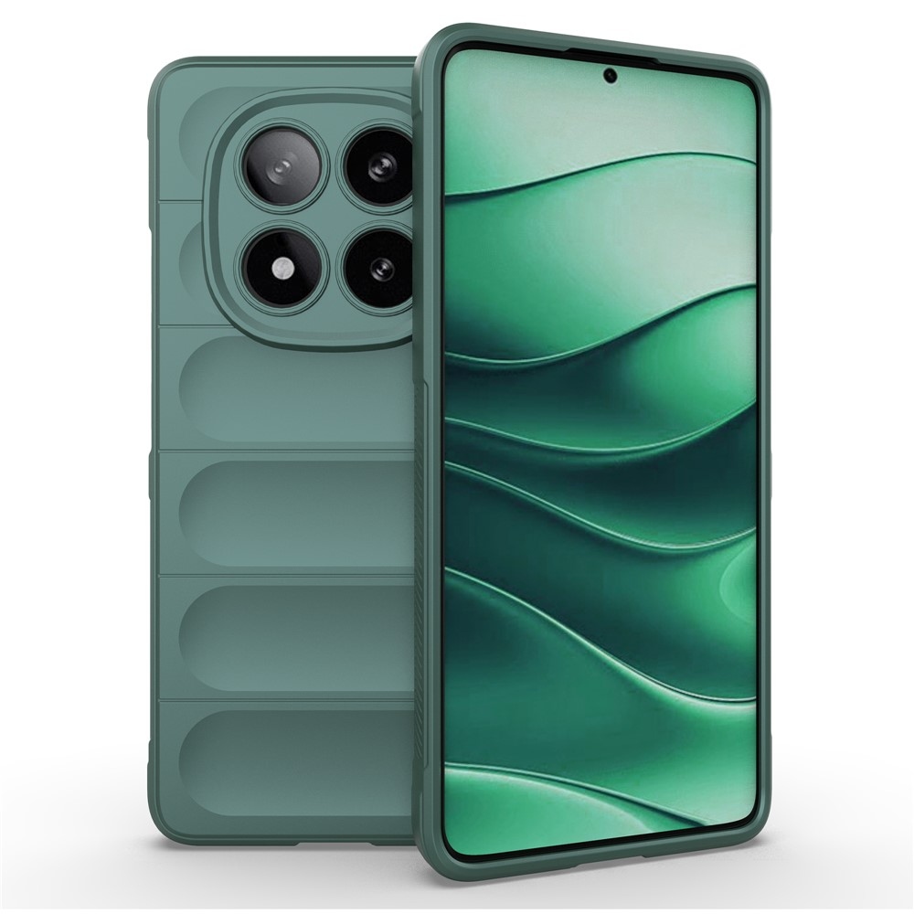 Rugg odolný gelový obal na Xiaomi Redmi Note 14 Pro 5G/Poco X7 5G - zelený