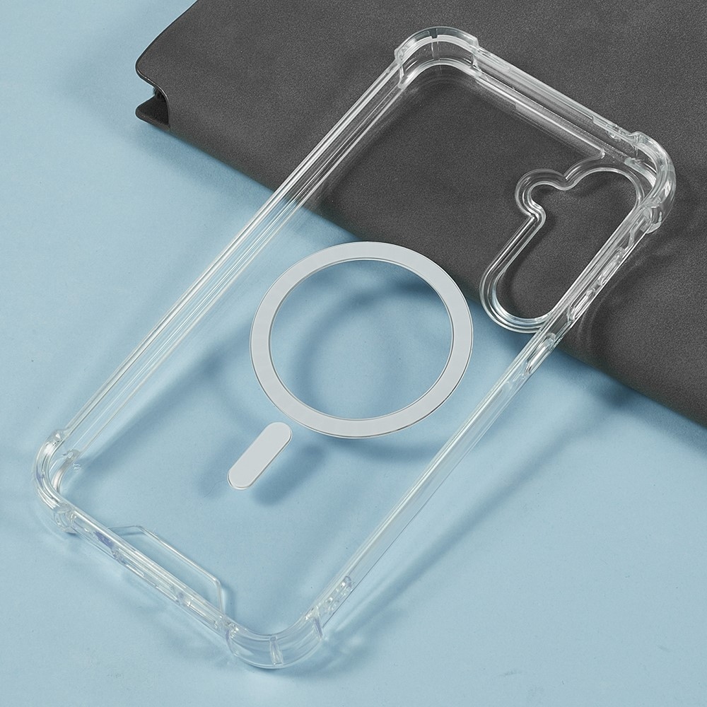 Průhledný gelový obal s MagSafe na Samsung Galaxy A17 5G s vyztuženými rohy