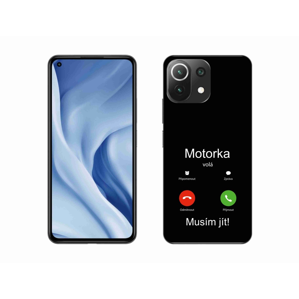 Gelový kryt mmCase na Xiaomi 11 Lite 5G NE - motorka volá černé pozadí