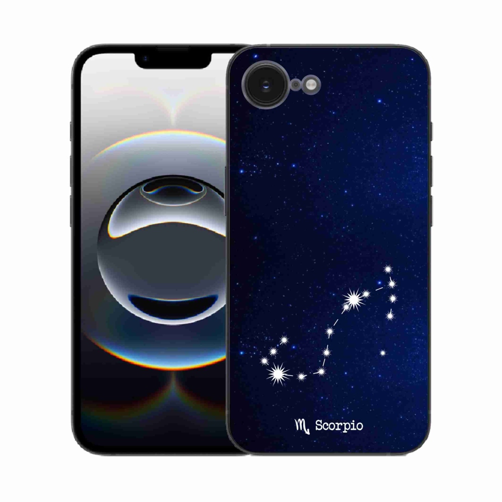 Gelový kryt mmCase na iPhone 16e - souhvězdí Štíra