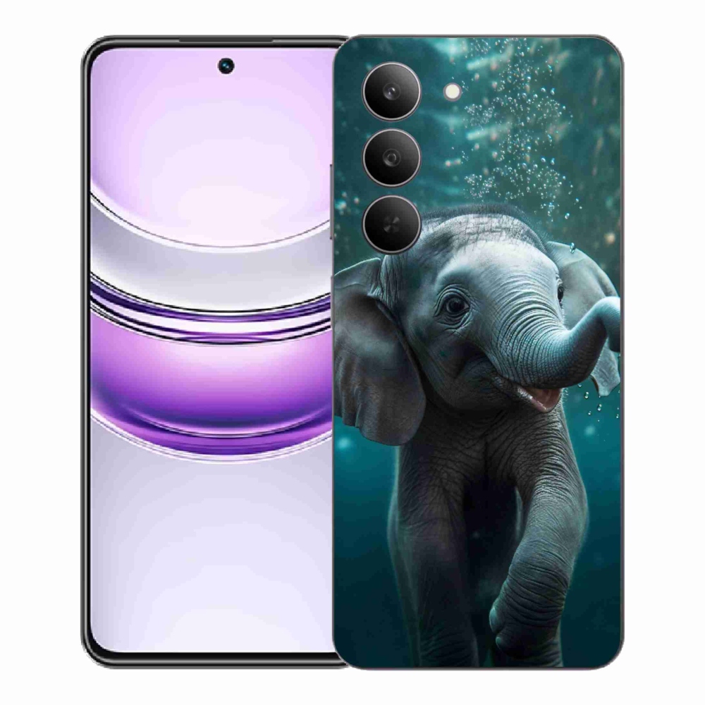 Gelový kryt mmCase na Realme 14x 5G - slůně pod vodou