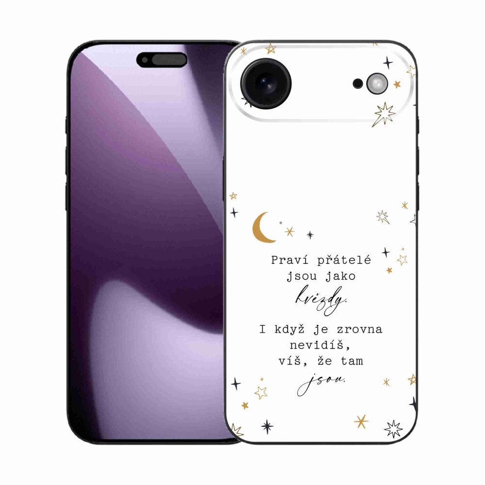 Gelový kryt mmCase na iPhone 17 Air - citát 6 bílé pozadí