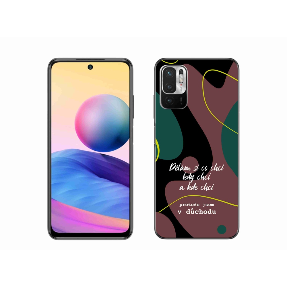 Gelový kryt mmCase na Xiaomi Redmi Note 10 5G - vtipný text 10 černé pozadí