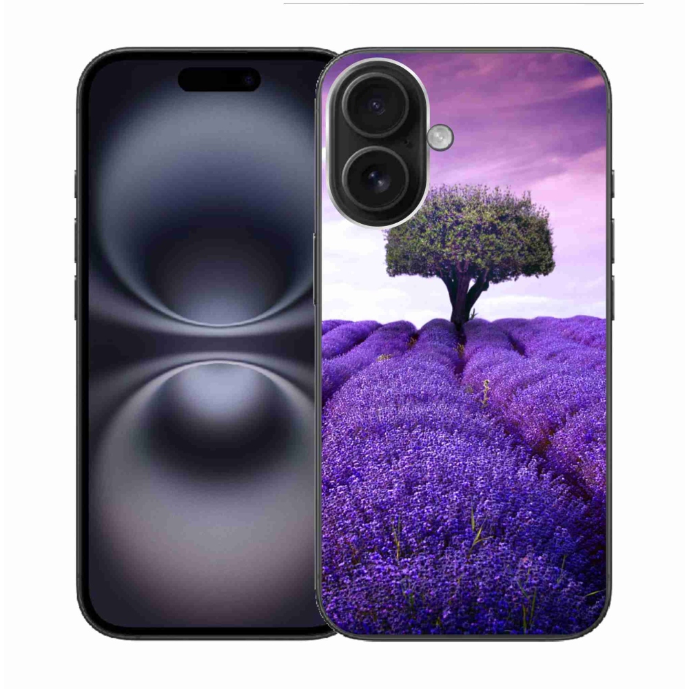 Gelový kryt mmCase na iPhone 16 - levandulová louka
