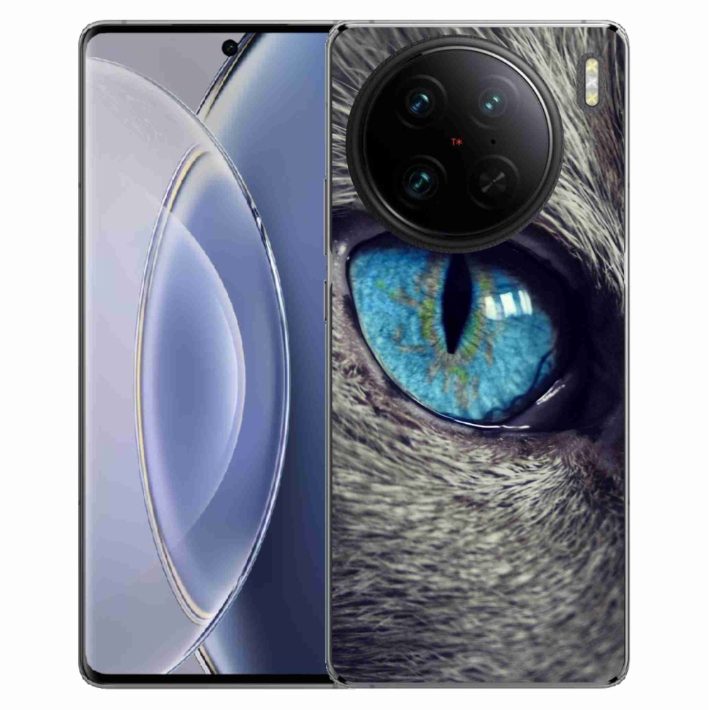 Gelový kryt mmCase na Vivo X90 Pro - modré kočičí oko