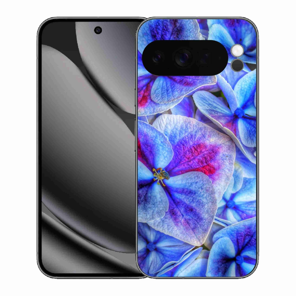 Gelový kryt mmCase na Google Pixel 10 Pro XL - modré květy 1