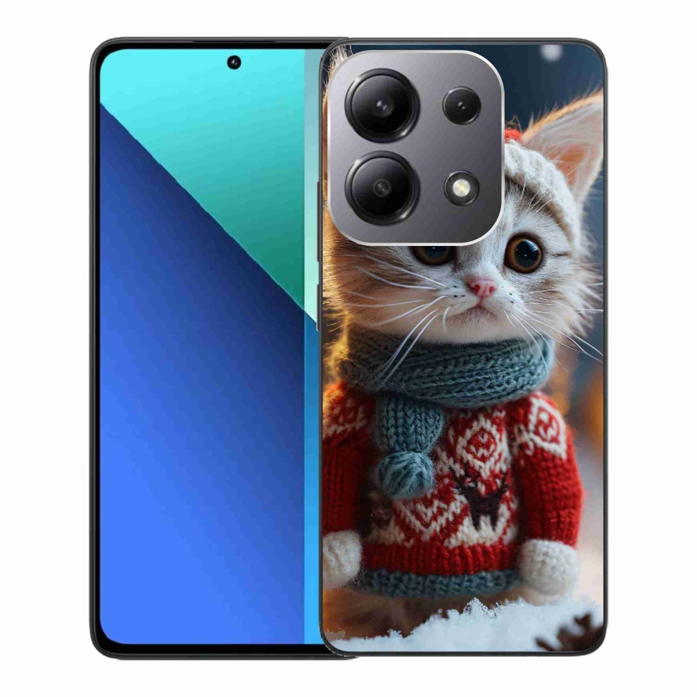Gelový kryt mmCase na Xiaomi Redmi Note 13 - kotě ve svetru