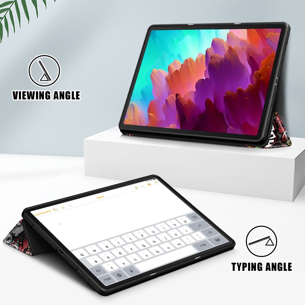 Patte chytré zavírací pouzdro na tablet Lenovo Tab P12 - graffiti