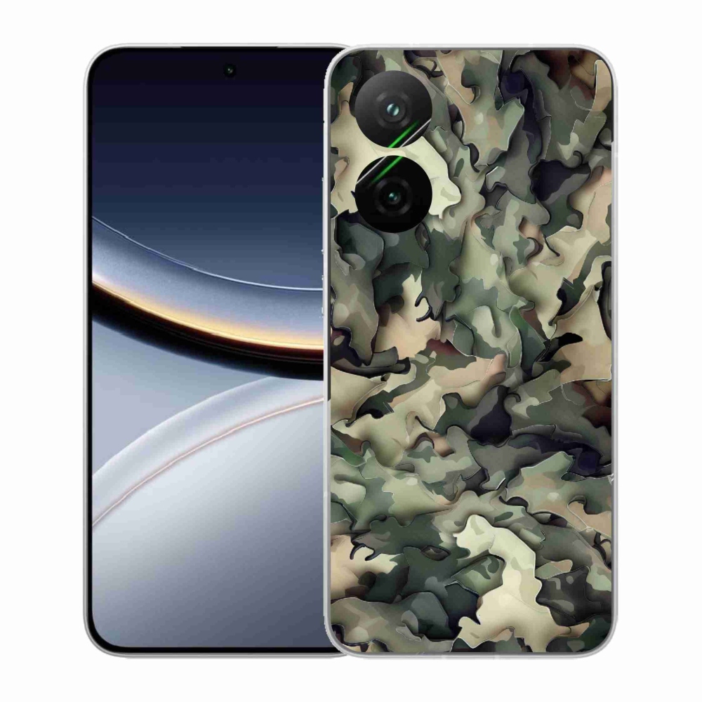 Gelový kryt mmCase na Xiaomi Poco F7 5G - maskáčový vzor 9
