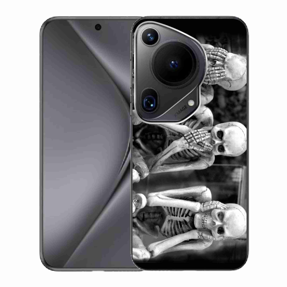 Gelový kryt mmCase na Huawei Pura 70 Ultra - kostlivci
