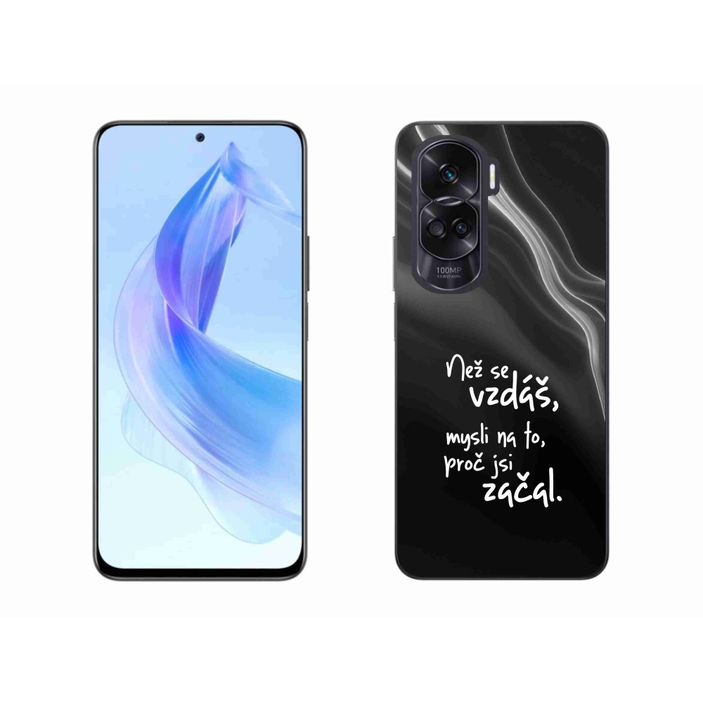 Gelový kryt mmCase na Honor 90 Lite - citát 2 černé pozadí