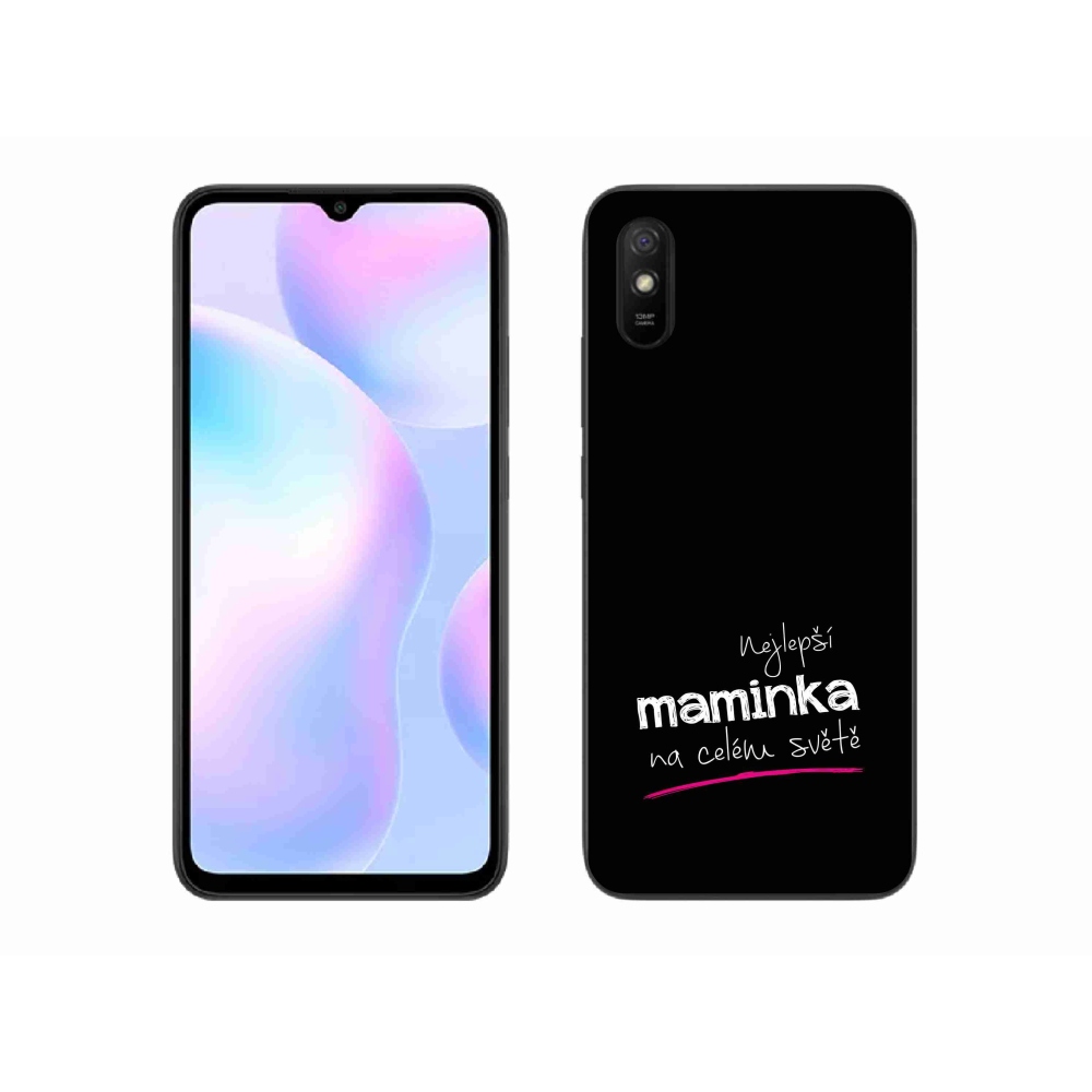 Gelový kryt mmCase na Xiaomi Redmi 9AT - nejlepší maminka 4 černé pozadí