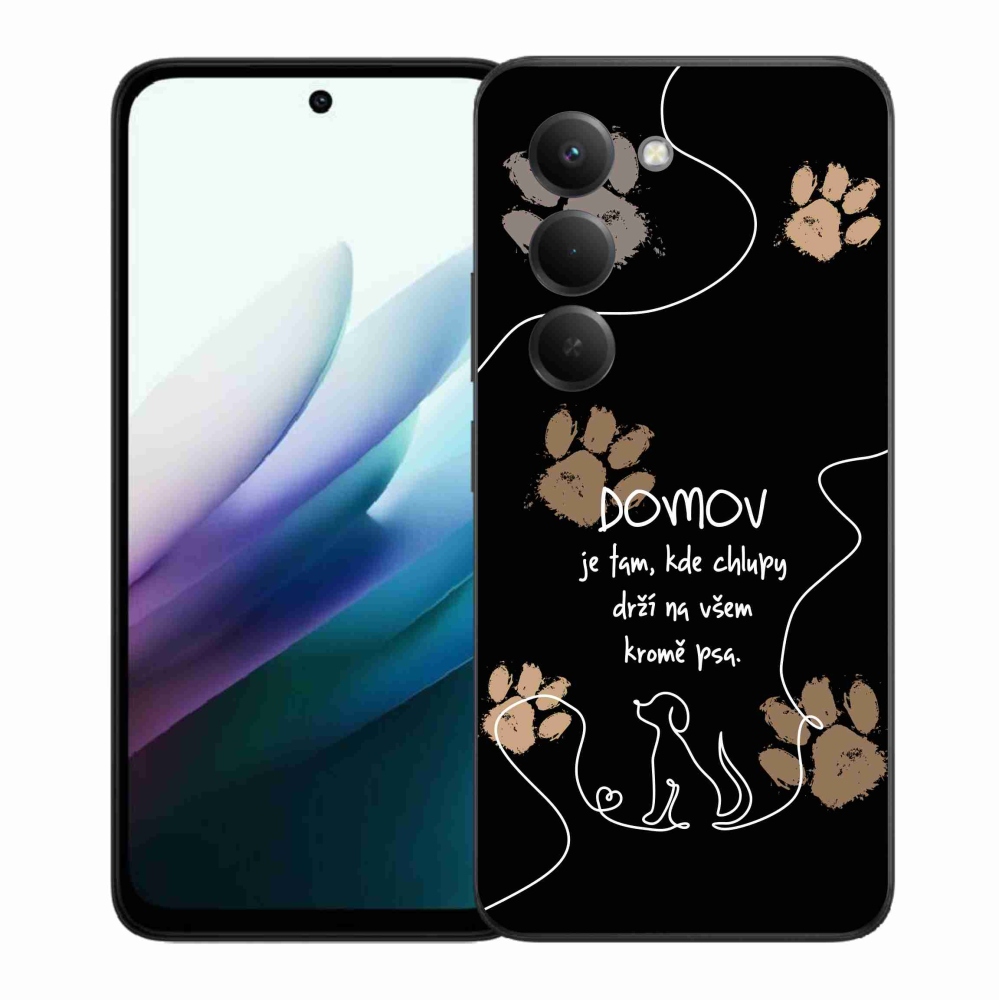 Gelový kryt mmCase na Xiaomi Redmi 15 4G/5G (171mm) - psí motiv černé pozadí