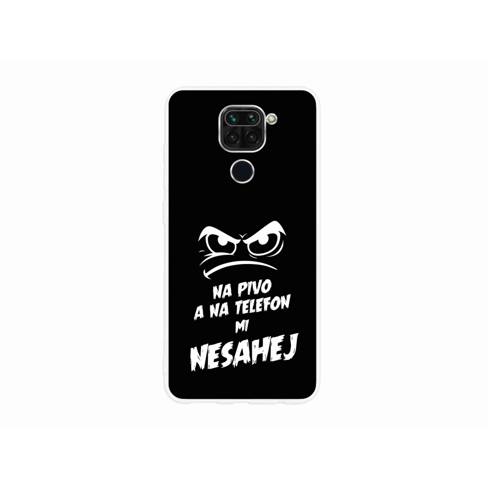 Gelový kryt mmCase na Xiaomi Redmi Note 9 - pivní motiv 2 černé pozadí