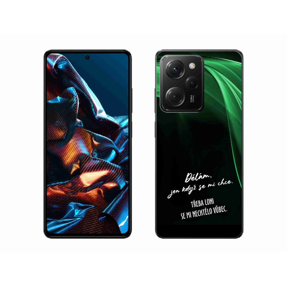 Gelový kryt mmCase na Xiaomi Poco X5 Pro 5G - vtipný text 12 černé pozadí