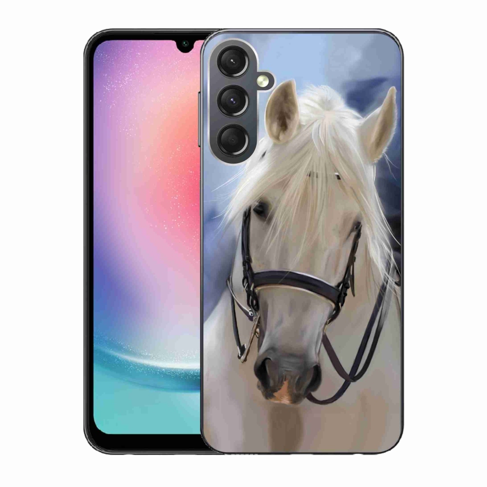 Gelový kryt mmCase na Samsung Galaxy A24 - bílý kůň