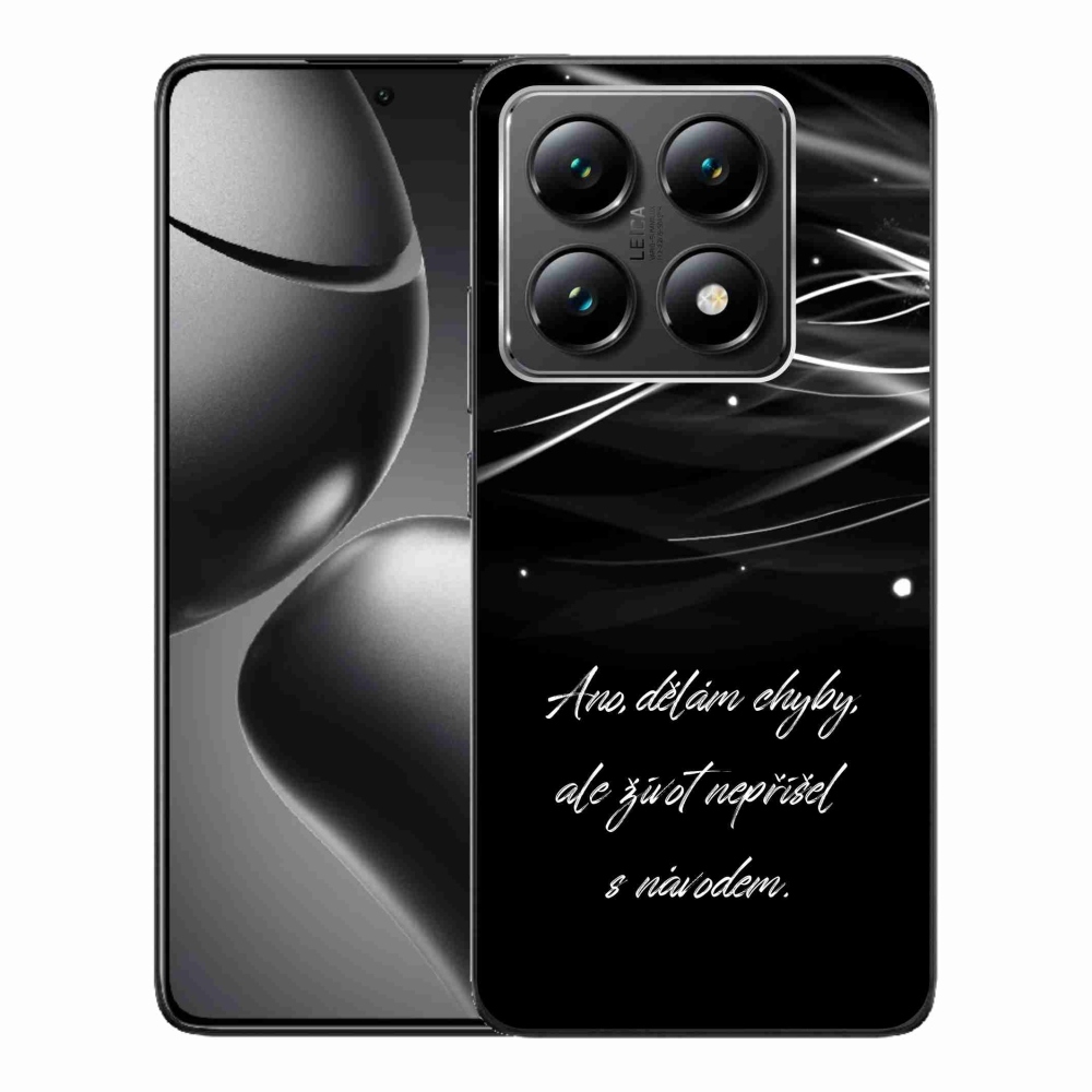 Gelový kryt mmCase na Xiaomi 14T - citát černé pozadí