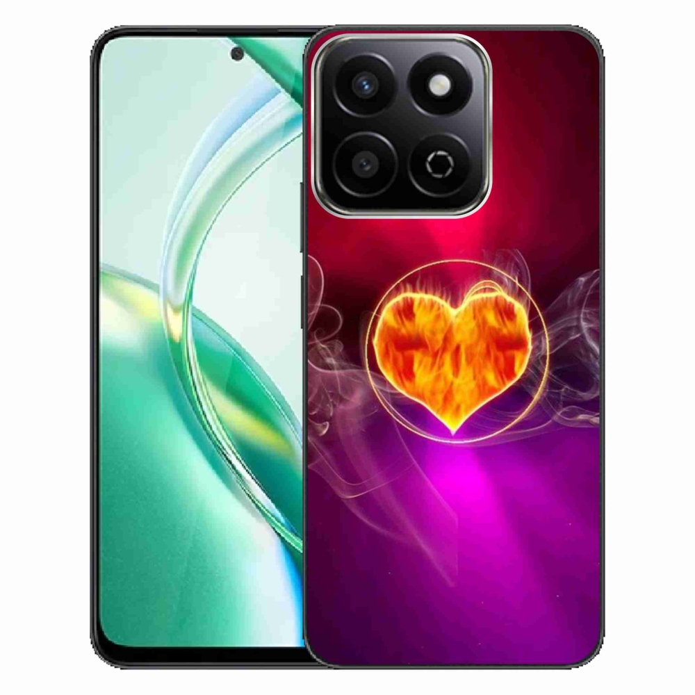 Gelový kryt mmCase na Honor 200 Smart 5G - ohnivé srdce
