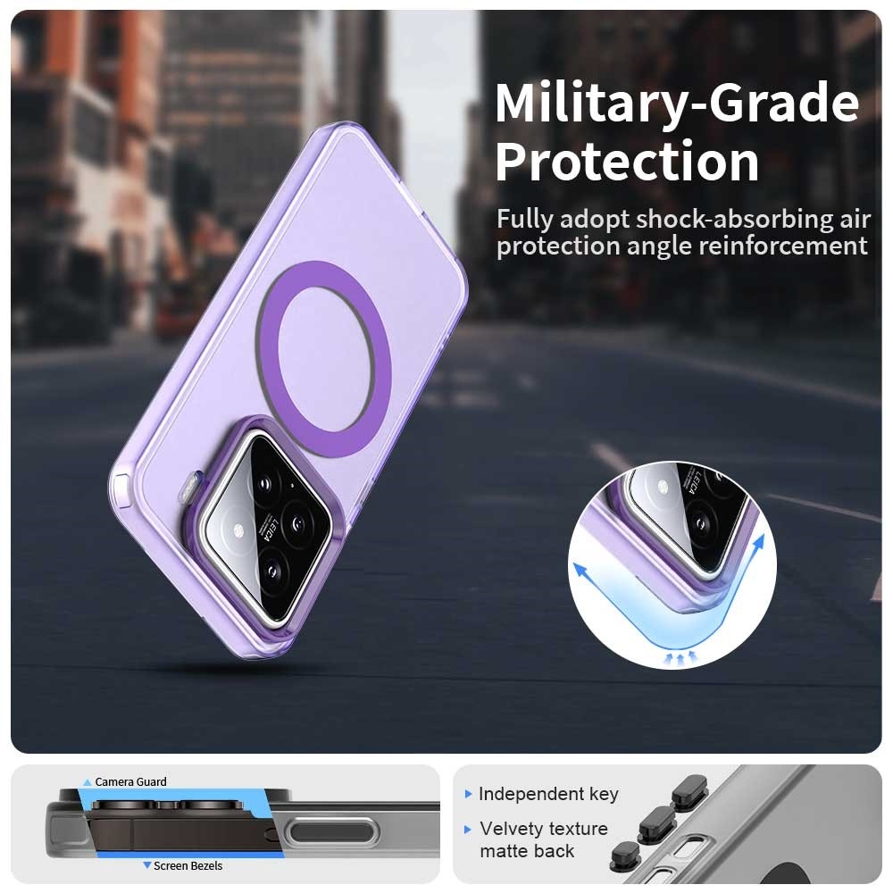 Candy gelový obal s MagSafe na Xiaomi 15 - fialový