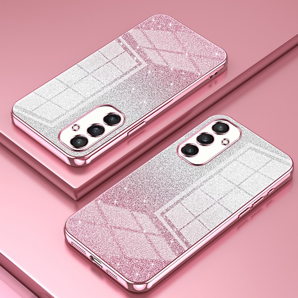 Cut gelový třpytivý obal na Samsung Galaxy S25 - růžový