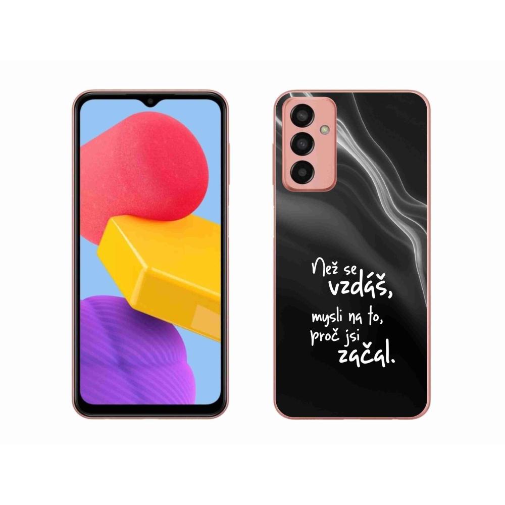 Gelový kryt mmCase na Samsung Galaxy M13 - citát 2 černé pozadí