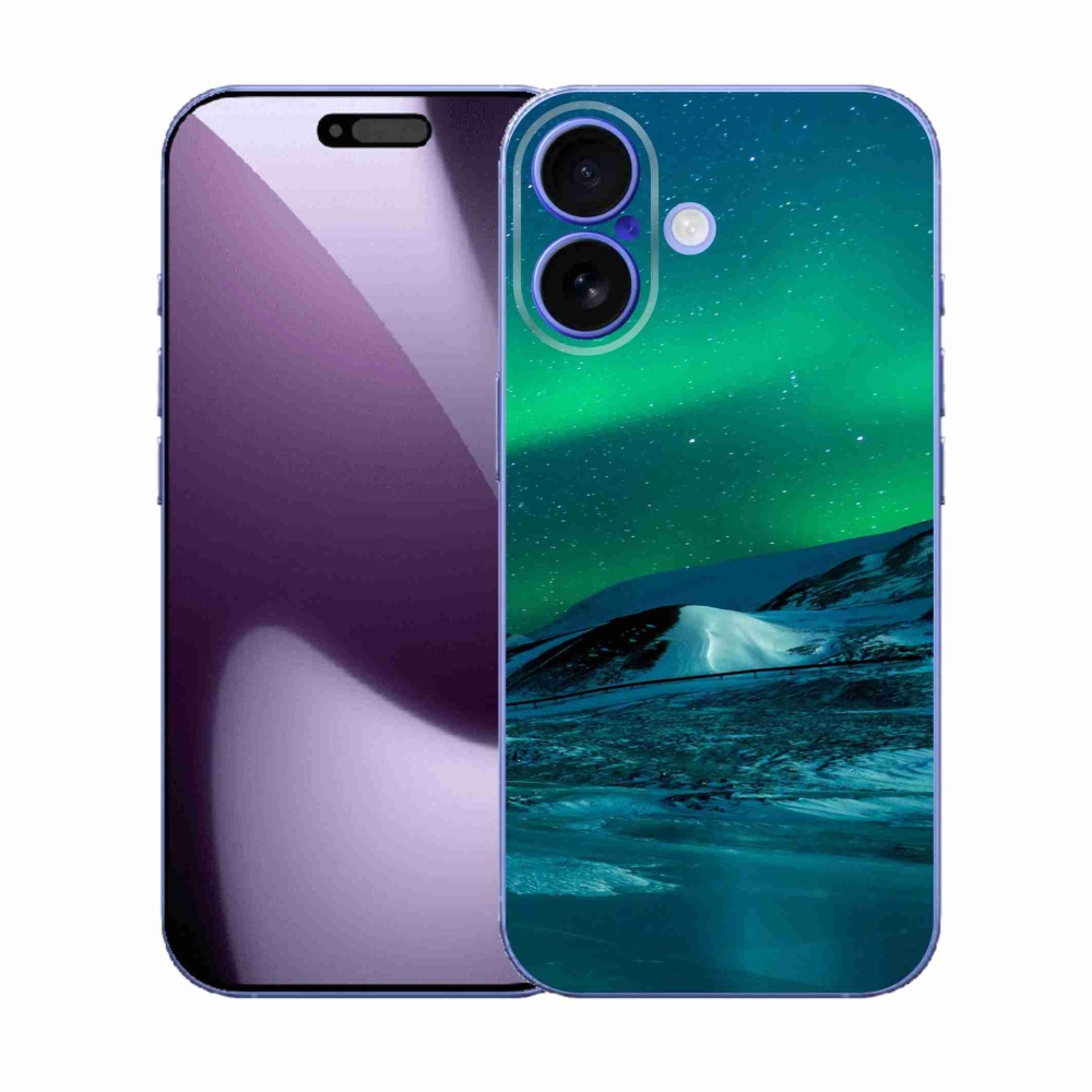 Gelový kryt mmCase na iPhone 17 - polární záře