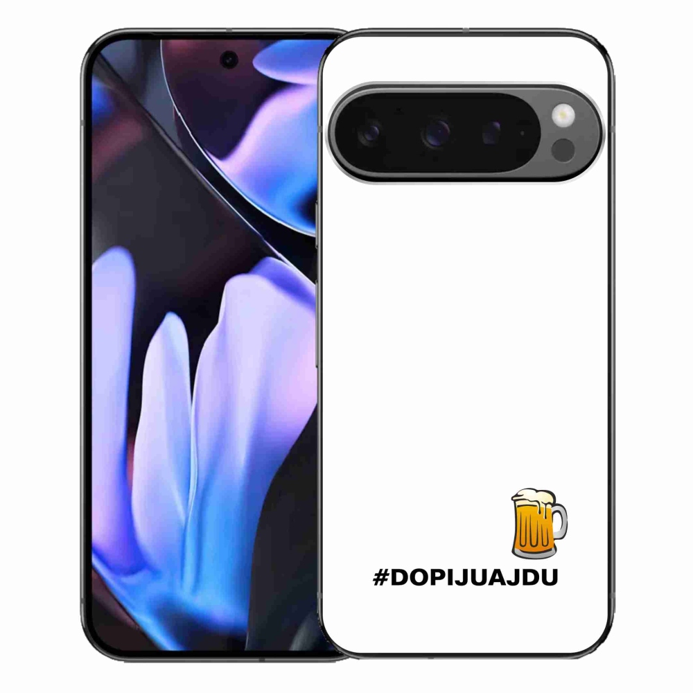 Gelový kryt mmCase na Google Pixel 9 Pro XL - pivní motiv 1 bílé pozadí