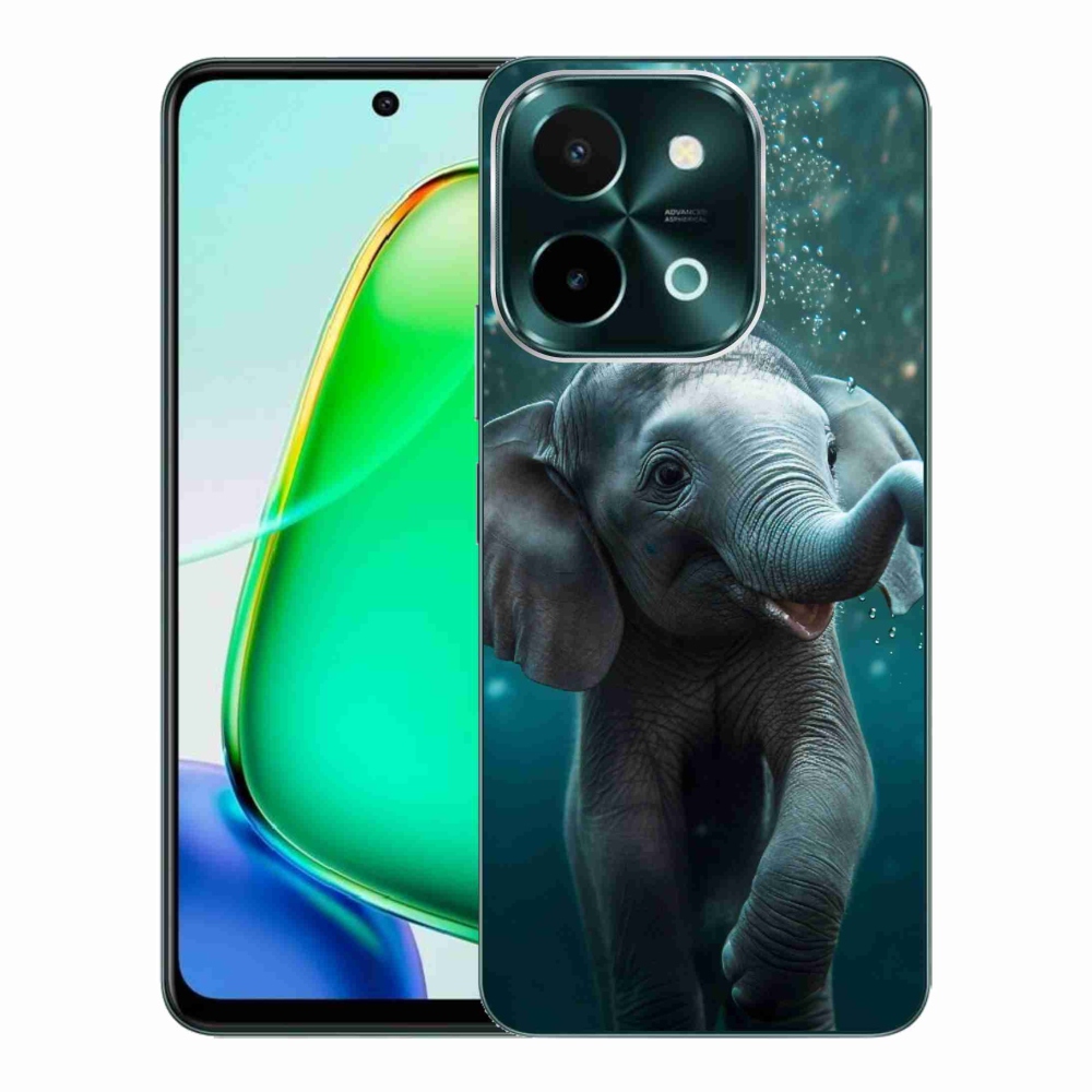 Gelový kryt mmCase na Vivo Y28 - slůně pod vodou