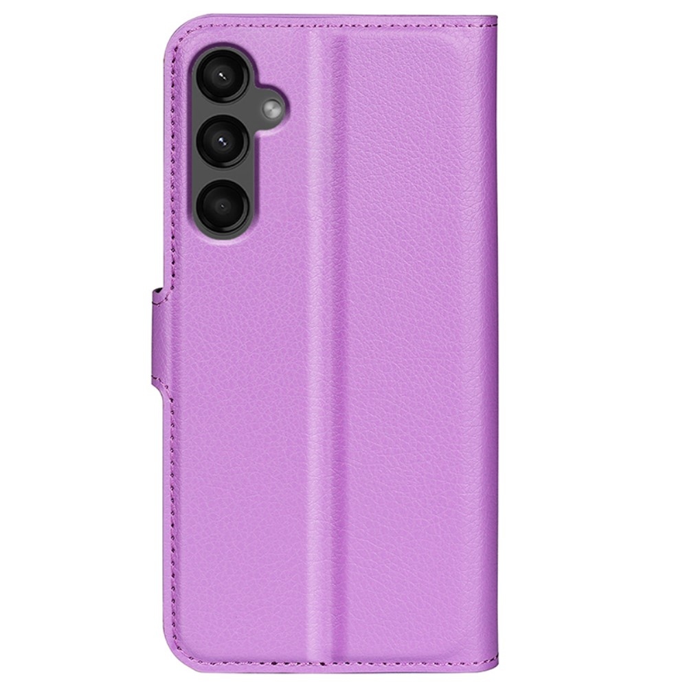 Litchi knížkové pouzdro na Samsung Galaxy A15 4G/5G - fialové