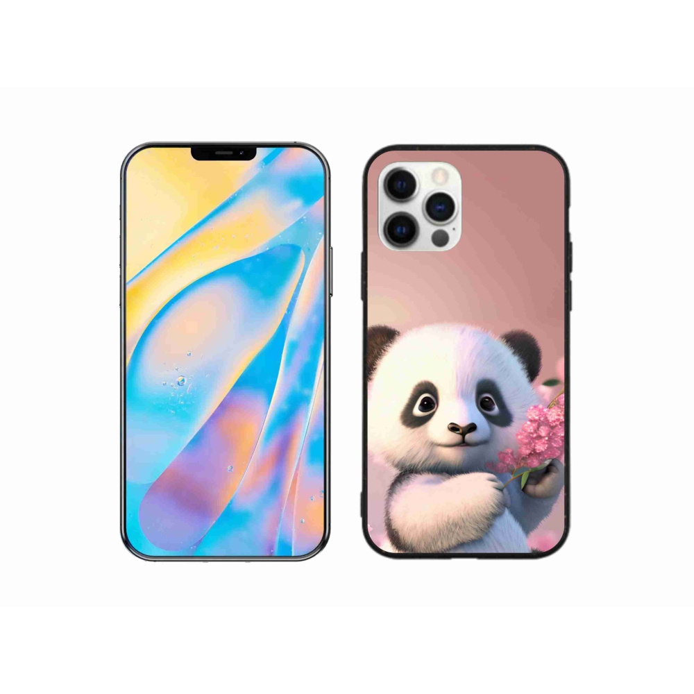 Gelový kryt mmCase na iPhone 12 Pro - roztomilá panda
