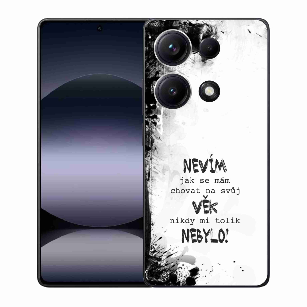 Gelový kryt mmCase na Xiaomi Redmi Note 14S - vtipný text 14 bílé pozadí