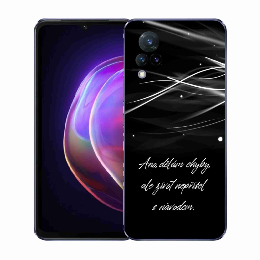 Gelový kryt mmCase na Vivo V21 4G/5G - citát černé pozadí